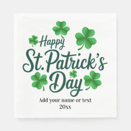 Feestelijke St. Patrick's Day met Shamrock-rand Servet