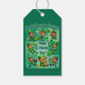 Feestelijke St. Patrick's Day Mooie "Feestkabouter Cadeaulabel (Achterkant)