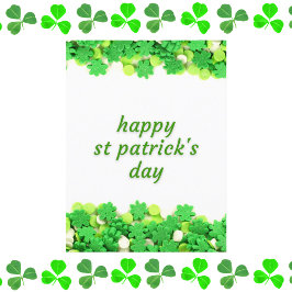 Feestelijke St. Patrick's Day Shamrock Briefkaart