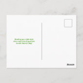 Feestelijke St. Patrick's Day Shamrock Briefkaart (Achterkant)