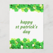 Feestelijke St. Patrick's Day Shamrock Briefkaart (Voorkant)