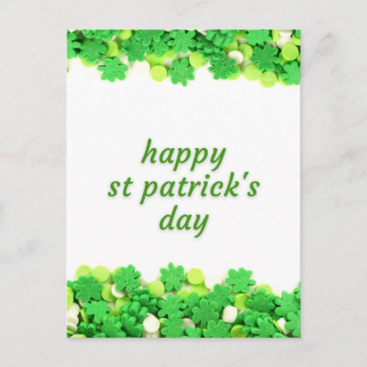 Feestelijke St. Patrick's Day Shamrock Briefkaart (Voorkant)
