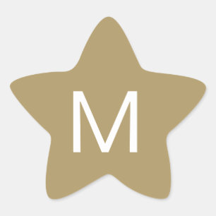 Feestelijke Star Initiaal Sticker