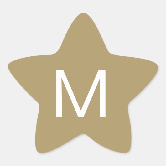 Feestelijke Star Initiaal Sticker (Voorkant)
