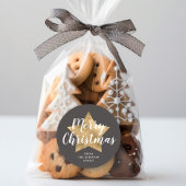 Feestelijke ster Vrolijk Kerstfeest Ronde Sticker