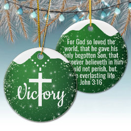 Feestelijke Stergroene Devotionele Heilige Geest Keramisch Ornament