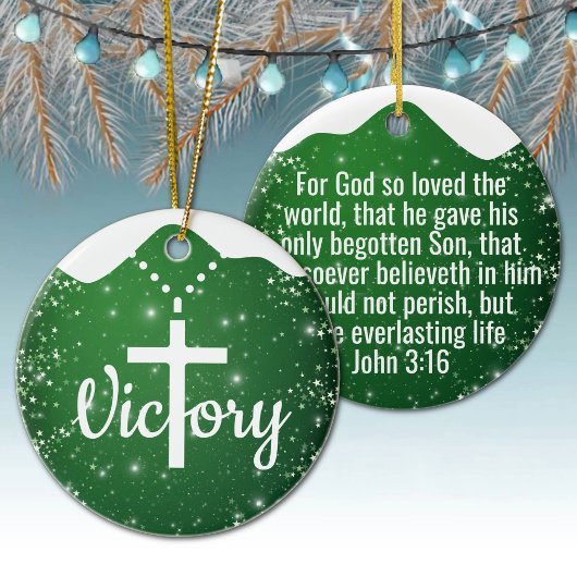 Feestelijke Stergroene Devotionele Heilige Geest Keramisch Ornament