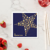 FEESTELIJKE STERREN Aangepaste Vakantie Zegeningen Servet (Insitu)