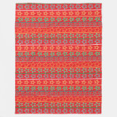 Feestelijke sterren rode fleece deken (Voorkant)