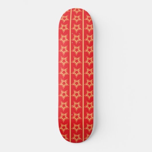 feestelijke sterren rode Skateboard (Voorkant)