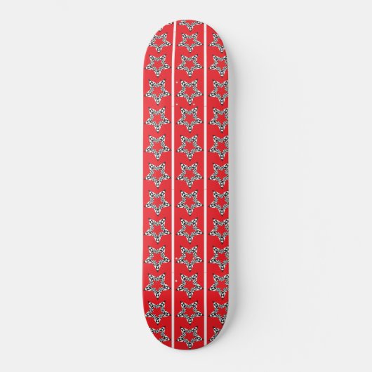 feestelijke sterren rode Skateboard (Voorkant)