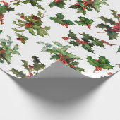 Feestelijke  stijl Holly Cadeaupapier (Hoek)