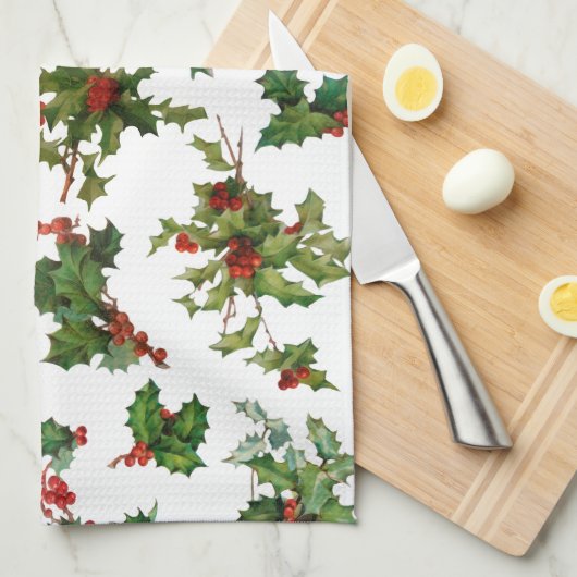 Feestelijke  stijl Holly Theedoek (Quarter Fold)