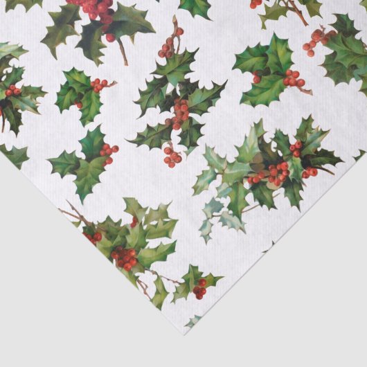Feestelijke stijl Holly Tissuepapier (Detail)