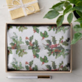Feestelijke stijl Holly Tissuepapier (Geschenk)