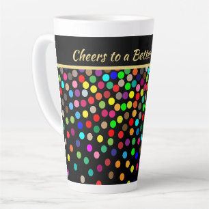 Feestelijke Stippen Kaas voor een beter nieuwjaa Latte Mok