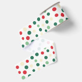 Feestelijke Stippen Kerstvakantie Grosgrain Lint (Achterkant)