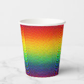 Feestelijke Stippen Regenboog Koel Opgewekt Leuk K Papieren Bekers (Achterkant)