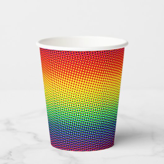 Feestelijke Stippen Regenboog Koel Opgewekt Leuk K Papieren Bekers (Achterkant)