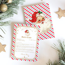Feestelijke Streep Brief van de Kerstman