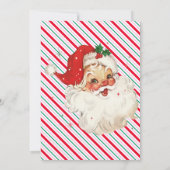 Feestelijke Streep Brief van de Kerstman Kaart (Achterkant)