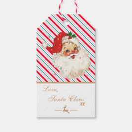 Feestelijke streep brief van Santa Cadeaulabel