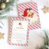 Feestelijke streep brief van Santa Folie Kaart