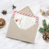 Feestelijke streep brief van Santa Folie Kaart