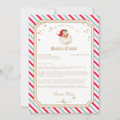 Feestelijke Streep Brief van Sinterklaas Kaart (Voorkant)