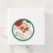 Feestelijke streep groen van Santa Gift Bedankjes Labels (In situ)