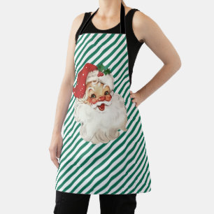 Feestelijke streep groen van Santa Gift Schort