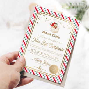 Feestelijke streep Nice List Certificaat Folie Kaa Uitnodiging
