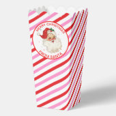 Feestelijke Streep Rood Roze Van Santa Gift Bedankdoosjes (Achterkant)