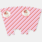 Feestelijke Streep Rood Roze Van Santa Gift Bedankdoosjes (Ongevouwen)