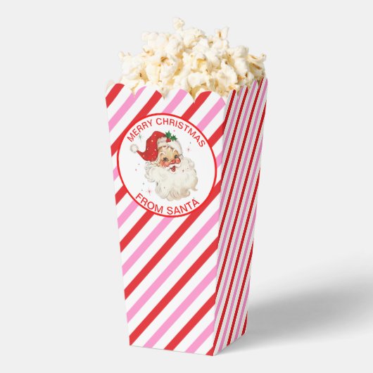 Feestelijke Streep Rood Roze Van Santa Gift Bedankdoosjes (Popped)