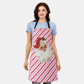 Feestelijke Streep Rood Roze Van Santa Gift Schort (Gedragen)