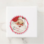 Feestelijke streep van Santa Gift Bedankjes Labels (In situ)