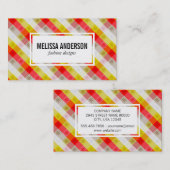 Feestelijke Strepen | Sneeuwvlokken Visitekaartje (Voorkant / Achterkant)