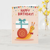Feestelijke Strikdas Schelpkaart Kaart (Gele Bloem)