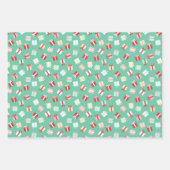 Feestelijke String Lichten & Geschenken & Strepen Inpakpapier Vel (Voorkant 2)