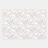 Feestelijke String Lichten & Geschenken & Strepen Inpakpapier Vel (Voorkant)