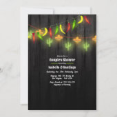 Feestelijke String Lights Fiesta Couple's Shower Kaart (Voorkant)