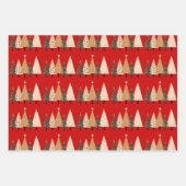 Feestelijke Stripe kerstboom Inpakpapier Vel (Voorkant)