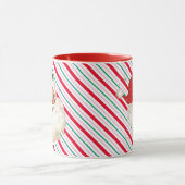 Feestelijke Stripe Retro Santa Mok (Midden)