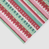 Feestelijke Stripes Elf Kerstmis Tissuepapier (Detail)
