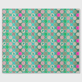 Feestelijke suikerkoekjes op Bright Blauwgroen Cadeaupapier (Vlak)