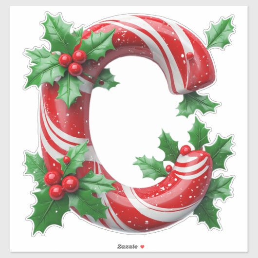 Feestelijke Suikerletter Sticker (Vel)