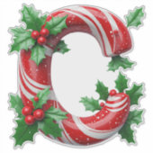 Feestelijke Suikerletter Sticker (Voorkant)