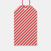 Feestelijke Suikerstok Gestreepte Kerstmis Rood Wi Cadeaulabel (Achterkant)