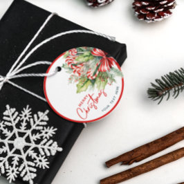 Feestelijke Sweet Candy Canes Vrolijk Kerstfeest Bedankjes Labels